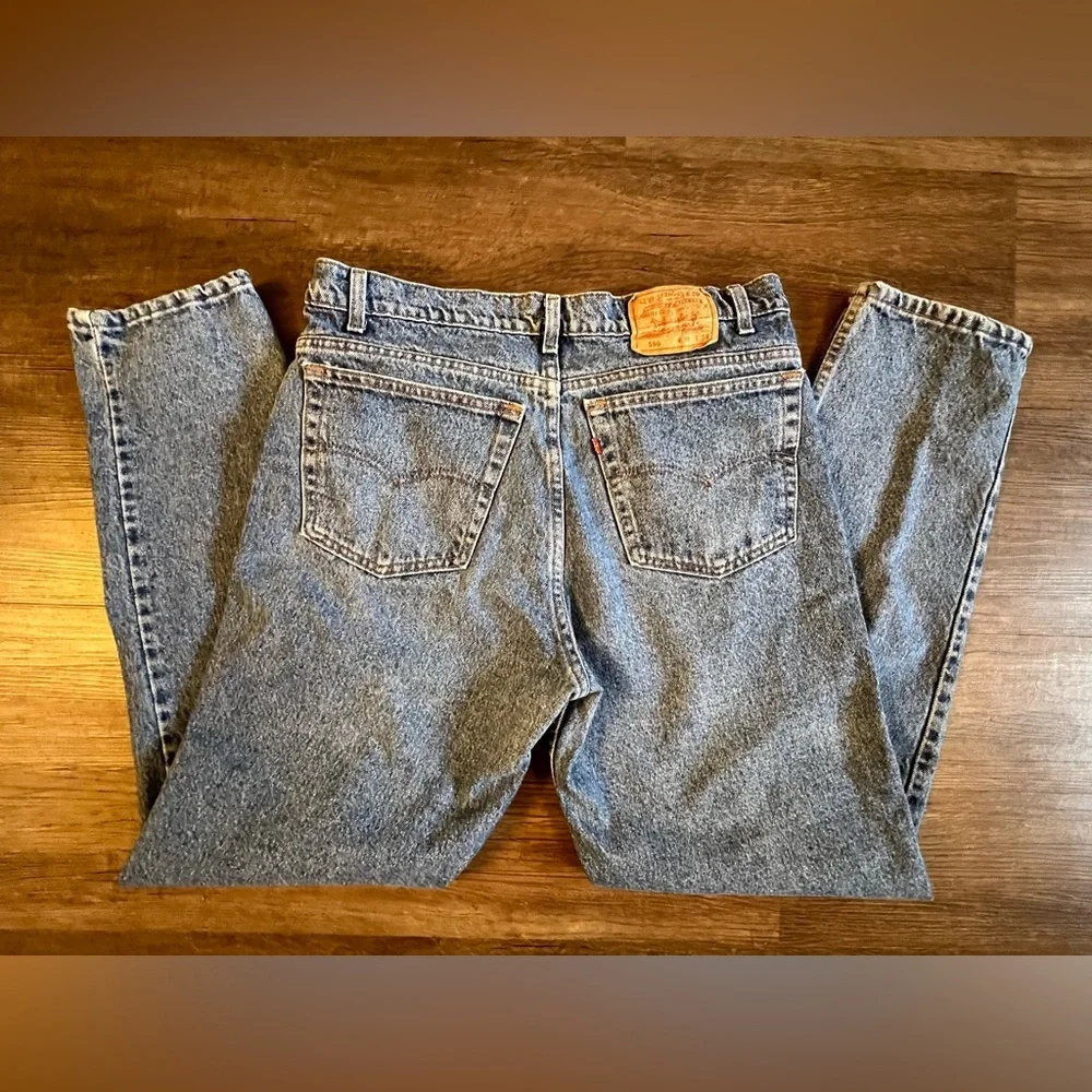 VTG Levis Jeans Mens 38x34 Blue 550 Denim‎ Medium Wash Relaxed 80s Sept 81 E11